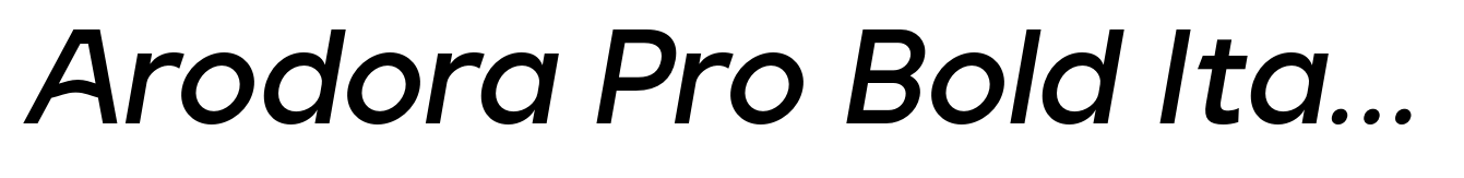 Arodora Pro Bold Italic